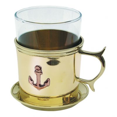 Grog-Glas mit Untersetzer 7011