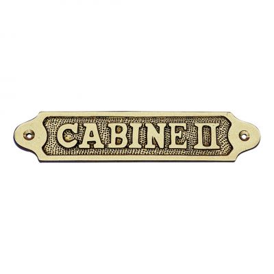 Türschild CABINE II