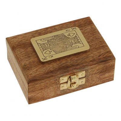 Spielkarten in Holzbox 8000