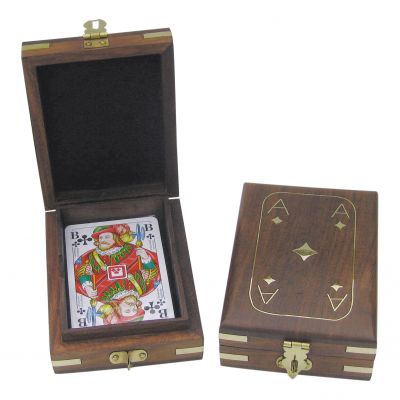 Spielkarten in Holzbox 8017