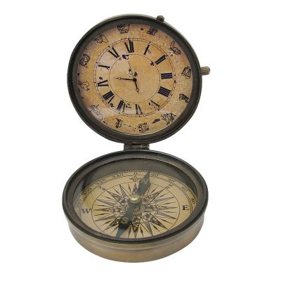 Kompass mit Uhr 8537