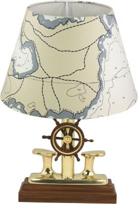 Lampe - Poller mit Steuerrad Kartenoptik 9207-6693