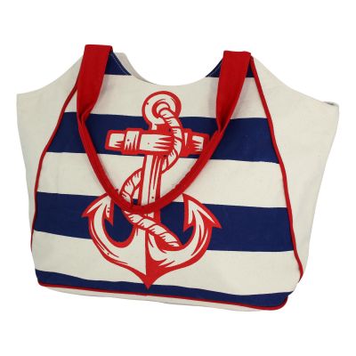 Strandtasche / Handtasche mit Anker-Motiv 9838