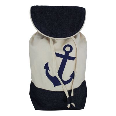 Strandbeutel / Rucksack mit Anker-Motiv 9856